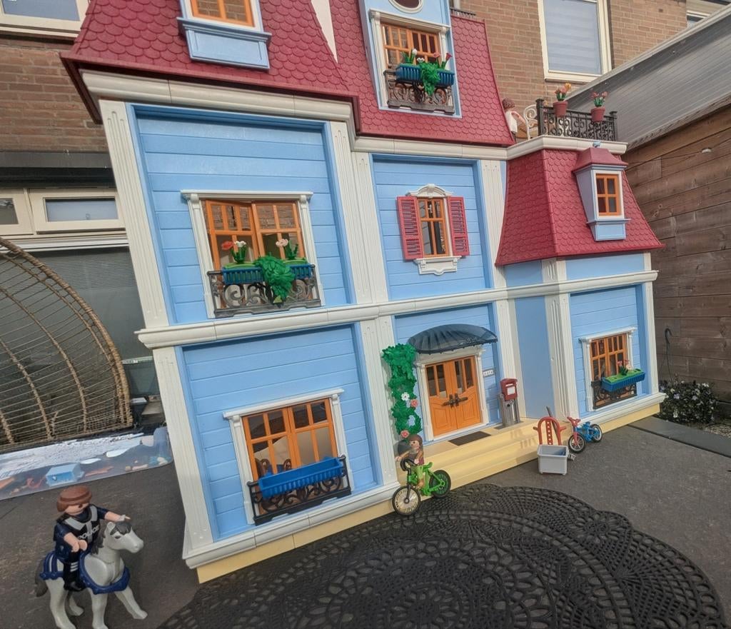 Playmobil herenhuis met werkende deurbel nu voor maar €55,-!, Ophalen of Verzenden, Gebruikt, Complete set