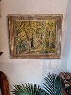 Olieverf schilderij bos landschap gesigneerd, Antiek en Kunst, Kunst | Schilderijen | Klassiek, Ophalen