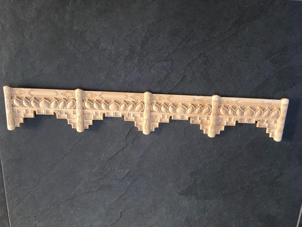 India houtsnijwerk ornament indiase console 50 cm blank hout, Verburgt Vintage, Nieuw, Ophalen of Verzenden, https://verburgtvintage.nl/#contact