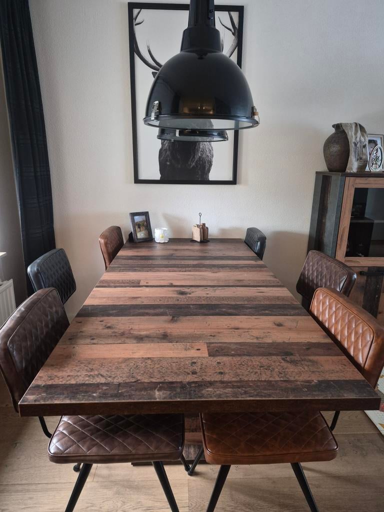 Complete meubelset, Ophalen, Gebruikt, Industrieel, 4 tot 6 stoelen