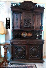 Antiek Franse Henri II kast - buffetkast - jachtkast hout, Antiek en Kunst, Antiek | Meubels | Kasten, Ophalen