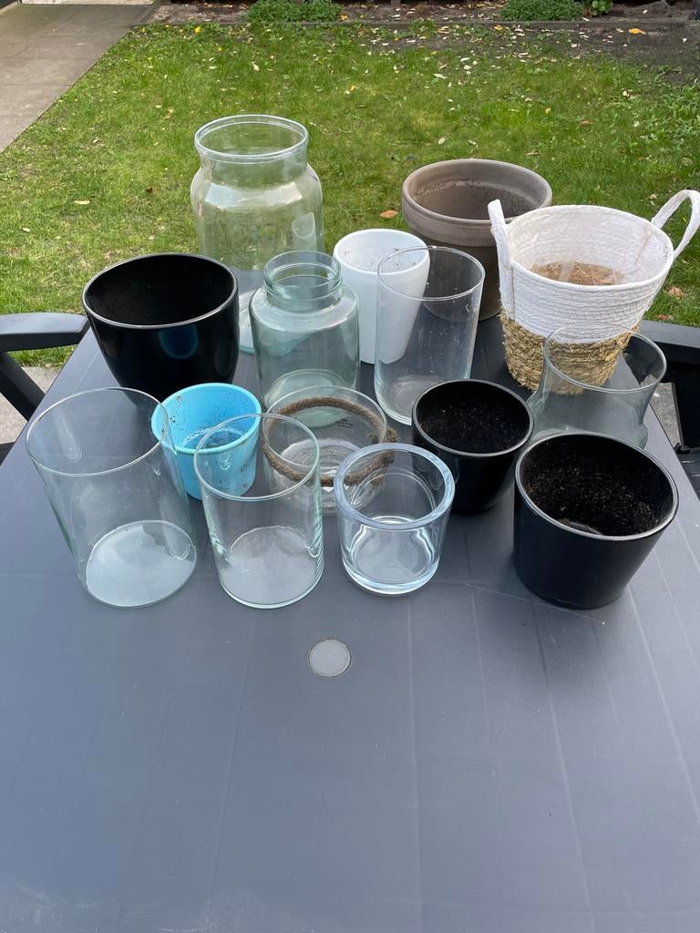 Verschillende vazen en potten, Huis en Inrichting, Woonaccessoires | Vazen, Ophalen, Overige materialen, Gebruikt, Overige kleuren