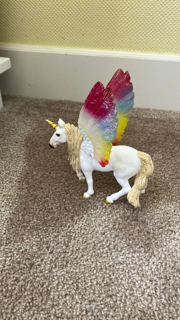 schleich BAYALA gevleugelde regenboog eenhoorn 70576, Ophalen of Verzenden, Zo goed als nieuw