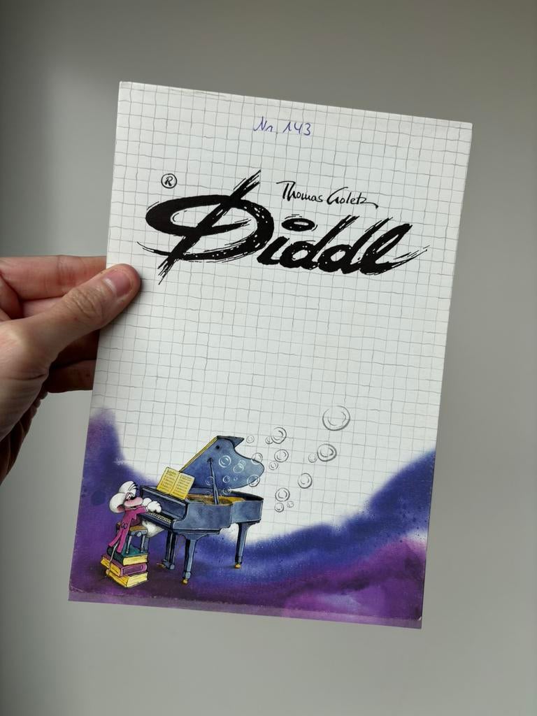 Diddl A5 blok nummer 143 zeldzaam, Ophalen of Verzenden, Diddl, Zo goed als nieuw, Papier, Kaart of Schrift