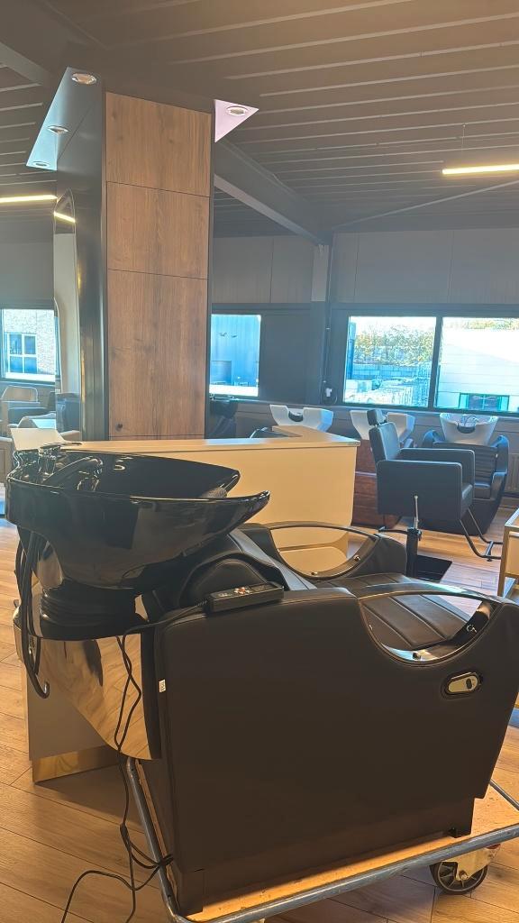 KORTING massage wasbak zwart kappers wasunit groothandel, Huis en Inrichting, Stoelen, Nieuw, Vijf, Zes of meer stoelen, Leer