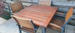 Tafel met stoel voor tuin of balkon 4 seasons, Ophalen, 4 zitplaatsen, Gebruikt, Tuinset