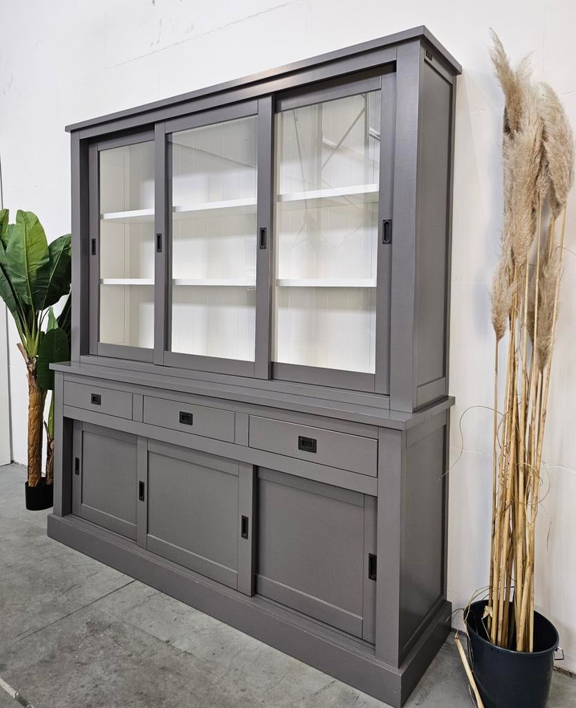 Luxe Richmond Buffetkast Grijs -200cm breed - Thuis Geleverd, Huis en Inrichting, Kasten | Buffetkasten, Met deur(en), 200 cm of meer