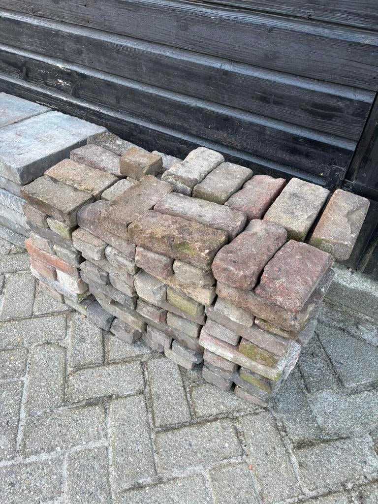 Rode/bruine stenen 100st., Doe-het-zelf en Verbouw, Metselstenen, Ophalen, Gebruikt, Bakstenen