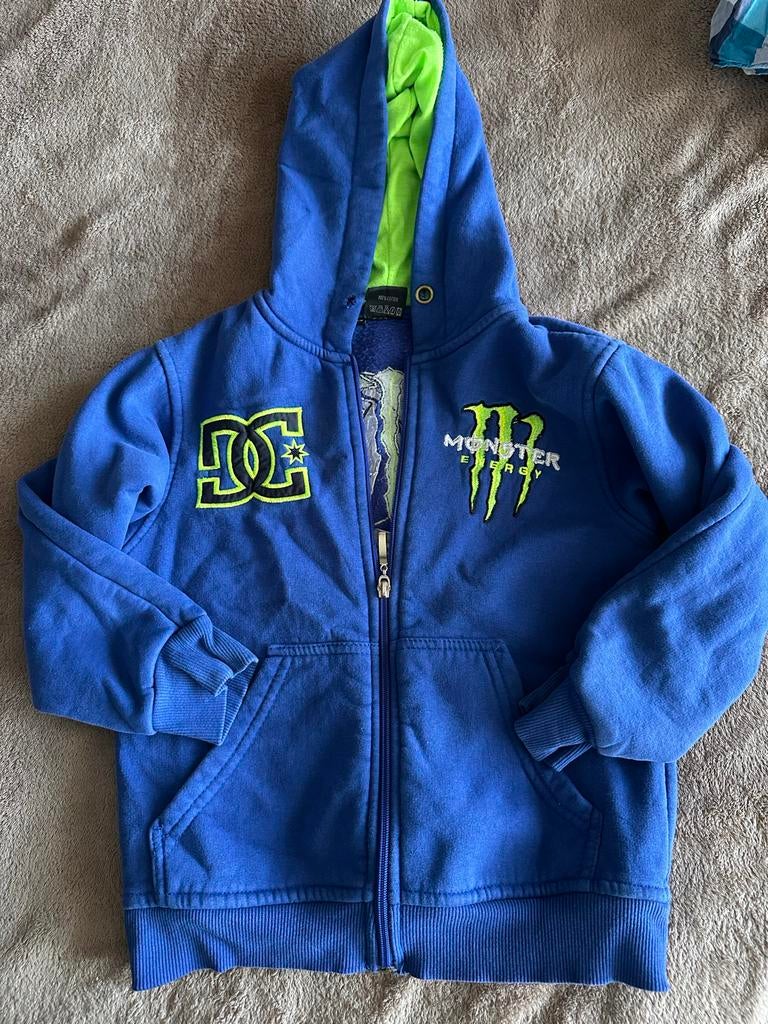 DC Monster Energy hoodie maat 128, Ophalen of Verzenden, Gebruikt, Jongen, Trui of Vest