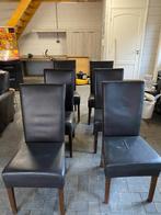 kunstlederen eetkamerstoelen 6 stuks, Huis en Inrichting, Stoelen, Ophalen, Gebruikt, Bruin, Vijf, Zes of meer stoelen