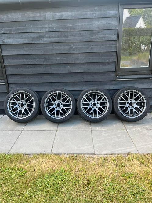 BMW CSL style velgenset / bandenset / grijs/ brons 18 inch, Auto-onderdelen, Banden en Velgen, Velg(en), Zomerbanden, 18 inch