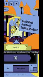 3 vrijdag tickets Into the woods wisselen voor de zaterdag, Tickets en Kaartjes, Evenementen en Festivals, Drie personen of meer