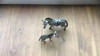 Schleich moeder en kind zebra, Ophalen of Verzenden, Zo goed als nieuw, Paard, Beeldje of Figuurtje