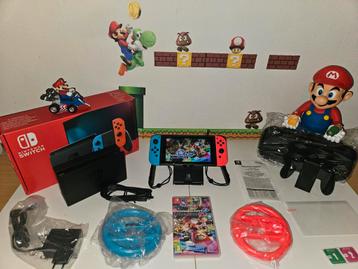 NINTENDO SWITCH NIEUW MODEL (2023) MARIO KART BUNDEL  beschikbaar voor biedingen