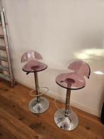 2 retro vintage design barkrukken, Ophalen, Gebruikt, In hoogte verstelbaar