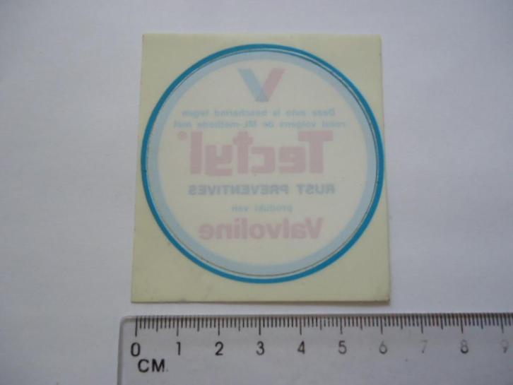 sticker oud Tectyl Valvoline raamsticker auto car oldtimer -, Verzamelen, Stickers, Zo goed als nieuw, Bedrijf of Vereniging, Verzenden