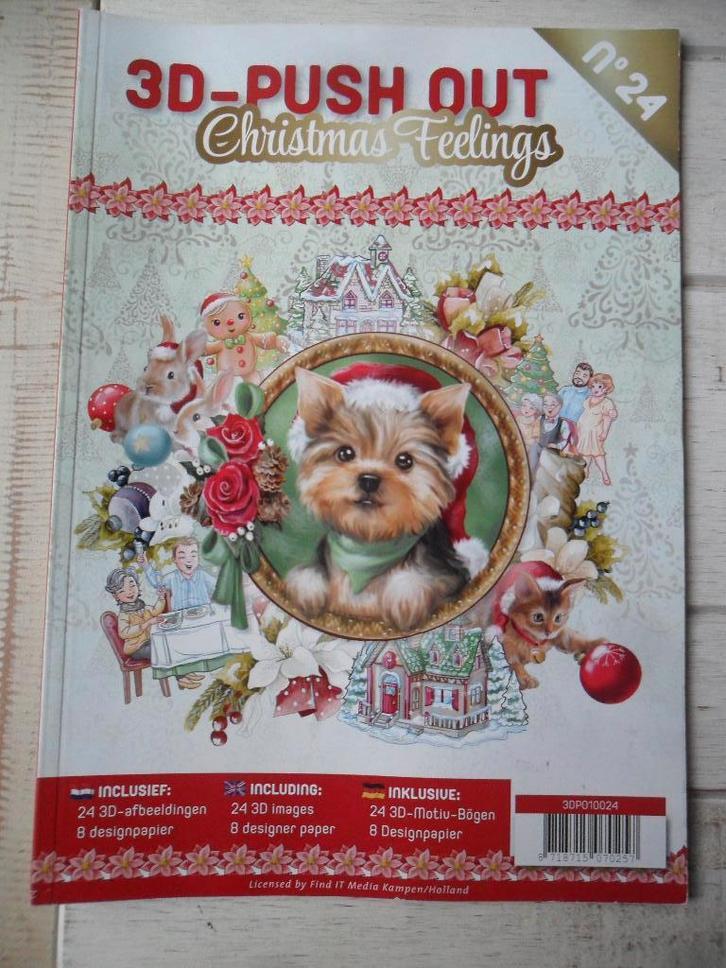 3D Push Out Christmas Feelings, Hobby en Vrije tijd, Kaarten | Zelf maken, Nieuw, Knipvel, Overige thema's, Ophalen of Verzenden