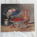 Oud olieverf schilderij op doek stilleven, Ophalen of Verzenden