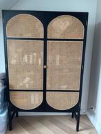 HK Living Kast Webbing Zwart Retro - 125x50x200cm, Huis en Inrichting, Kasten | Kledingkasten, Ophalen, Overige materialen, Gebruikt