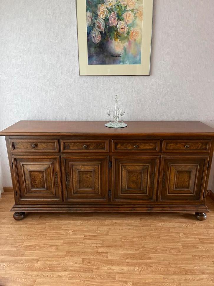 Houten dressoir met lades en deuren, Huis en Inrichting, Kasten | Dressoirs, Gebruikt, 150 tot 200 cm, 50 tot 75 cm, Met lade(s)