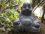 Lachende Boeddha beeld beton zwaar 70 kg, Tuin en Terras, Tuinbeelden, Beton, Gebruikt, Ophalen