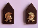 Set kraag emblemen Genie, Verzamelen, Verzenden, Landmacht, Nederland, Kleding of Schoenen