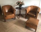 Nico van Oorschot set dames en heren fauteuil met voetenbank, Ophalen, Zo goed als nieuw, 75 tot 100 cm, 50 tot 75 cm