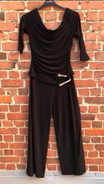Ribkoff slanke zwarte jumpsuit met grote gesp maat 38 beschikbaar voor biedingen