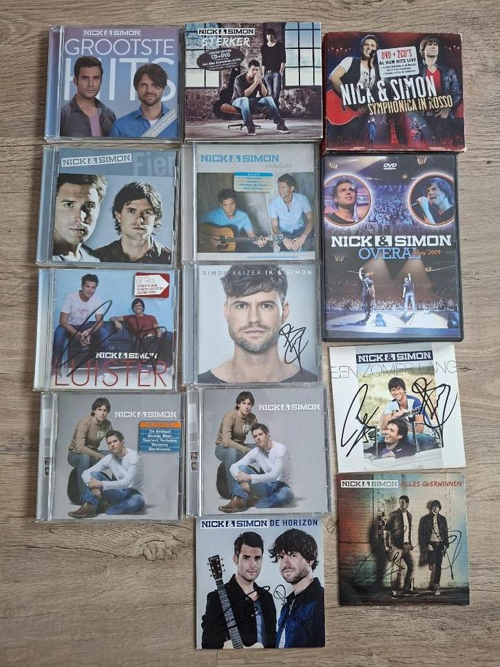 Nick & Simon CD's & DVD's - met Originele Handtekeningen!, Cd's en Dvd's, Cd's | Nederlandstalig, Gebruikt, Levenslied of Smartlap