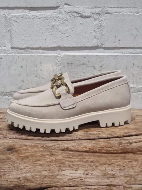 DWARS - Prachtige leren chain loafers maat 41 - Nieuw - DWRS, Kleding | Dames, Schoenen, Nieuw, Espadrilles of Moccasins, Beige