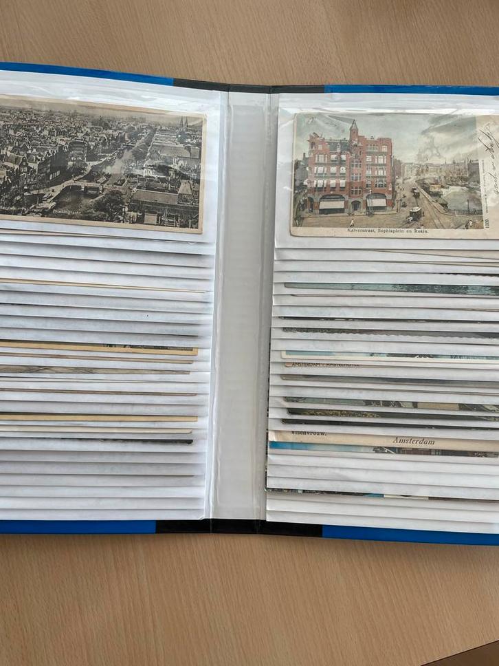 Map met 100 oude kaarten van Amsterdam, Verzamelen, Ansichtkaarten | Nederland, Gelopen, Noord-Holland, Voor 1920, Ophalen of Verzenden