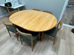 Uniek: dining table Niels O Möller met 6 stoelen nr. 75, Huis en Inrichting, Tafels | Eettafels, Ophalen, Gebruikt, 100 tot 150 cm