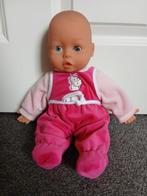 Baby pop van 36 cm met roze pakje, als nieuw!, Ophalen of Verzenden, Zo goed als nieuw, Babypop