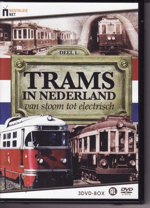 Trams in Nederland van stoom tot electrisch 3-DVD-set, Cd's en Dvd's, Dvd's | Documentaire en Educatief, Zo goed als nieuw, Overige typen