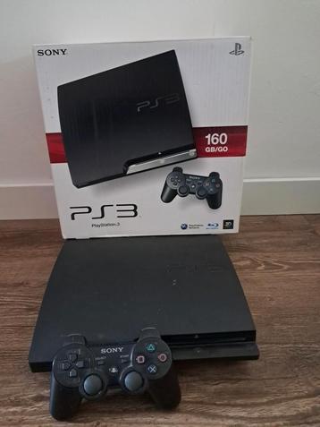 Playstation 3 spelcomputer 160gb met doos beschikbaar voor biedingen