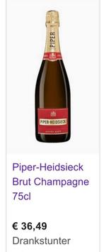 Piper Champagne 25 euro, Diversen, Levensmiddelen, Ophalen of Verzenden