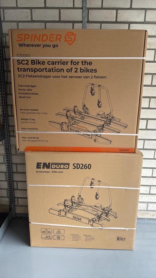enduro sd260 uitschuifbare fietsendrager voor camper, Auto diversen, Fietsendragers, Nieuw, Achterklepdrager, 2 fietsen, Brede banden