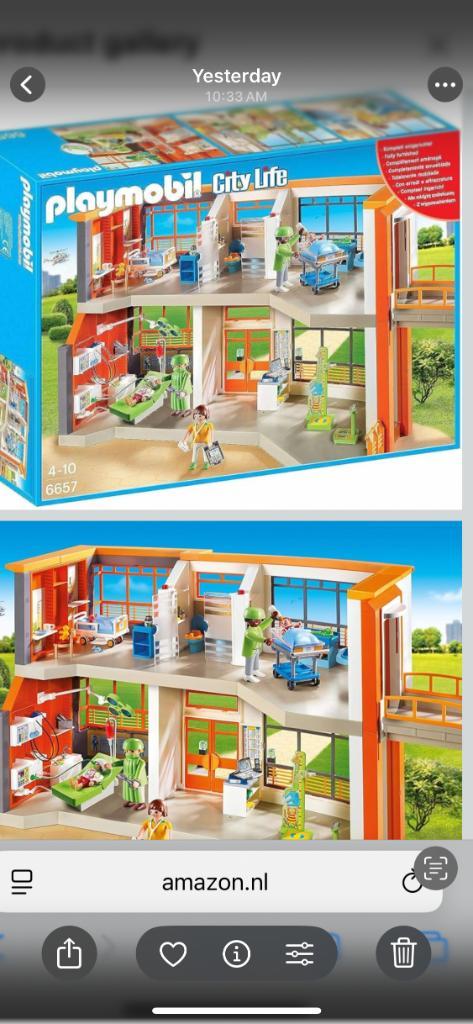 Playmobil ziekenhuis, Kinderen en Baby's, Speelgoed | Playmobil, Zo goed als nieuw, Complete set, Ophalen