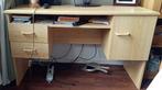 Bureau met 2 lades, 1 kastje en een ruim opbergvak, Ophalen, Gebruikt, Bureau
