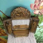 Vintage spiegel, halspiegel wandspiegel met bakje, Huis en Inrichting, Woonaccessoires | Spiegels, Verzenden, Rechthoekig, Minder dan 50 cm