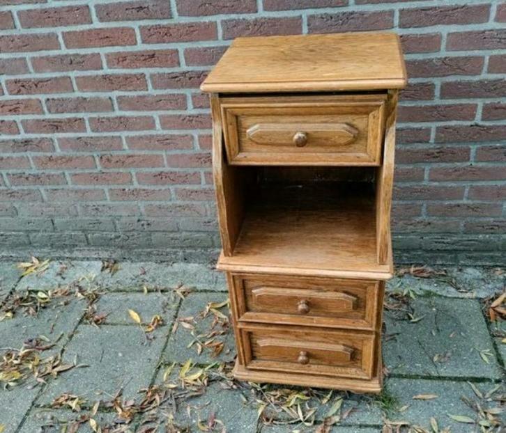 EIKEN kastje,3 laden,Wandkastje, Mid-Century,CTC 416,massief, Huis en Inrichting, Kasten | Ladekasten, Gebruikt, Minder dan 100 cm