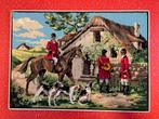 Prachtig groot borduurwerk geborduurd paarden jagen jacht, Hobby en Vrije tijd, Borduren en Borduurmachines, Ophalen of Verzenden