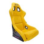 NRG Prisma Kuipstoel sportstoel stoel geel alcantara, Auto diversen, Tuning en Styling, Ophalen of Verzenden
