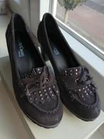 Dames SUEDE mocassins m. 39¾, ITALIE, haak 7 cm, zool 1,2 cm, Pumps, Verzenden, Zwart, Nieuw