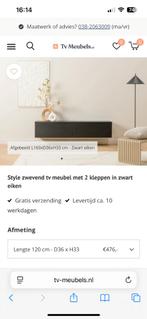 Zweven tv meubel zwart, Huis en Inrichting, Ophalen, 100 tot 150 cm, Eikenhout, Zo goed als nieuw