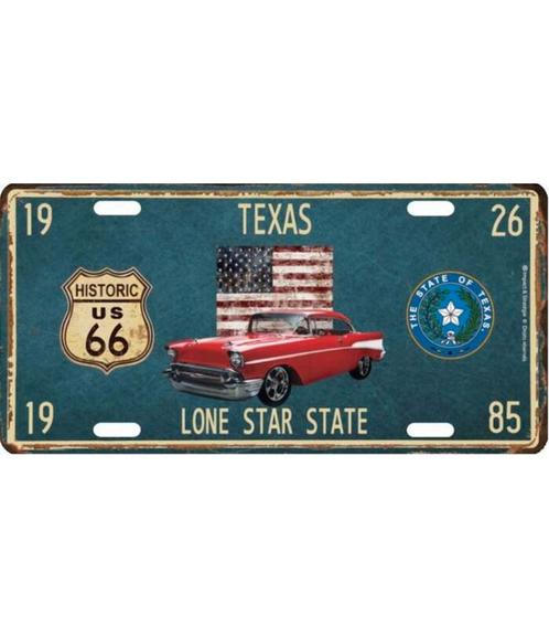 Amerikaanse kentekenplaat Texas Chevrolet Chevy bel air, Verzamelen, Merken en Reclamevoorwerpen, Nieuw, Ophalen of Verzenden