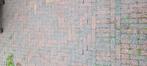 Beton klinkers waaltjes 5x15 blauw/rood, Ophalen, Gebruikt, Klinkers, 10 m² of meer