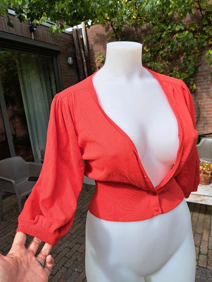 Rood vestje getailleerd mt.L Part Two, Kleding | Dames, Tops, Zo goed als nieuw, Rood, Lange mouw, Ophalen of Verzenden