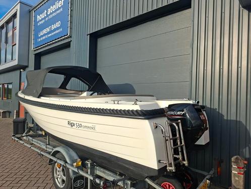 *NIEUWSTAAT* Riga 530 + Mercury 15PK *INJECTIE* XXL ZONNEDEK, Watersport en Boten, Sloepen, Zo goed als nieuw, 10 tot 30 pk, 3 tot 6 meter