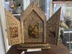 2 Vintage Florentijnse drieluik iconen, Ophalen of Verzenden